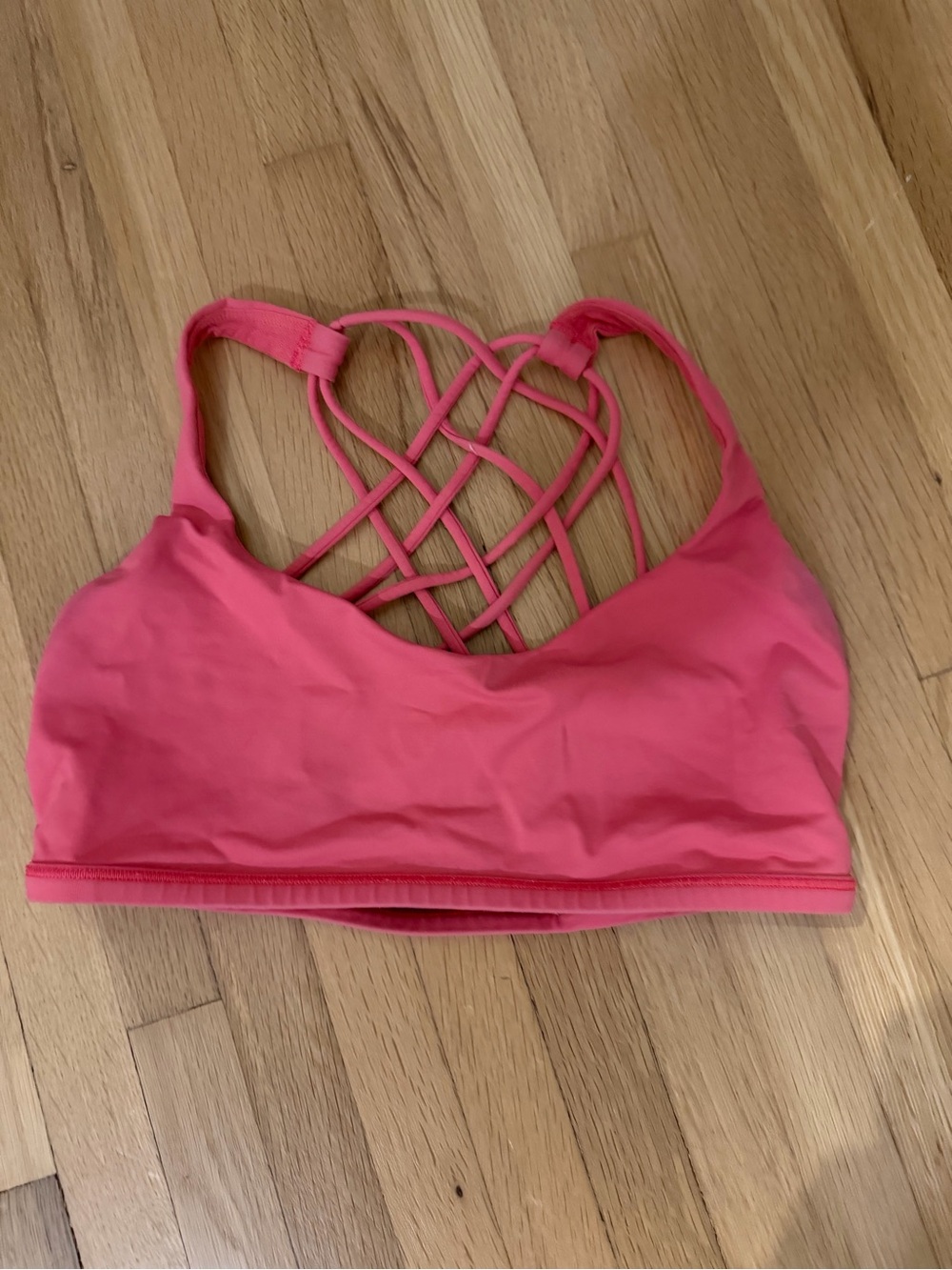 Lulu Lemon Women's Strappy Back Sports Bra - Pink